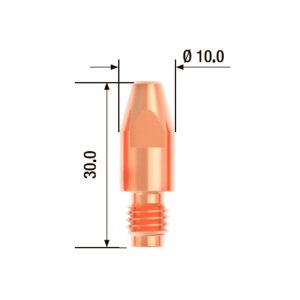 FUBAG Контактный наконечник M8х30 мм ECU D=0.9 мм (25 шт.) в Йошкар-Оле фото