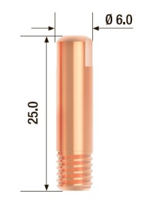 FUBAG Контактный наконечник M6х25 мм ECU D=0.6 мм (10 шт.) в Йошкар-Оле фото