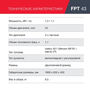 Бензиновый триммер FUBAG FPT 43 в Йошкар-Оле фото