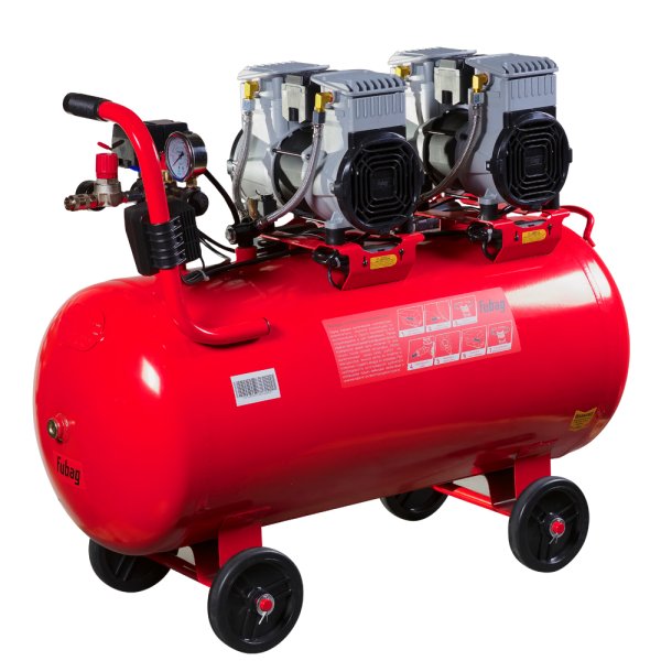 Компрессор воздушный безмасляный малошумный FUBAG OLS 500/100 CM2х2 + Набор пневмоинструмента (5 предметов) в ПОДАРОК в Йошкар-Оле фото