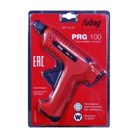 FUBAG Термоклеевой пистолет PRG 100  + Клеевые стержни прозрачные PRGT 100 мм 11.2 мм 12 шт.  в Йошкар-Оле фото