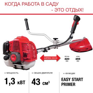 Бензиновый триммер FUBAG FPT 43 + Триммерная леска  сечение витой квадрат L 130 м * 2,4 мм в ПОДАРОК в Йошкар-Оле фото