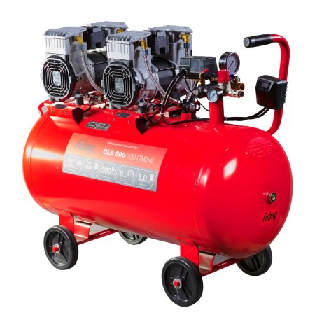 Компрессор воздушный безмасляный малошумный FUBAG OLS 500/100 CM2х2 + Набор пневмоинструмента (5 предметов) в ПОДАРОК в Йошкар-Оле фото