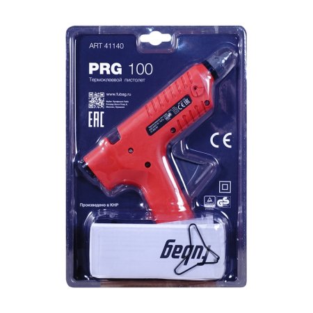 FUBAG Термоклеевой пистолет PRG 100  + Клеевые стержни прозрачные PRGT 100 мм 11.2 мм 12 шт.  в Йошкар-Оле фото