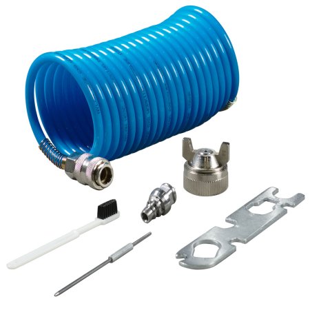 FUBAG Набор пневмоинструмента Basic S1000 3 предмета карт. коробка (Краскораспылитель с нижним бачком 1 л, спиральный шланг 5 м,  дополнительного сопло 2 мм с воздушной головкой и иглой) в Йошкар-Оле фото