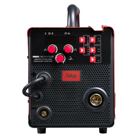 Полуавтомат сварочный FUBAG IRMIG 188 SYN PLUS + горелка FB 250 3m + маска сварщика Хамелеон IR 9-13N S  + сварочные краги на подкладке красные FWGN 10R в ПОДАРОК в Йошкар-Оле фото